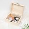 1-Pack Unfinished Unpainted Wooden Box with Hinged Lid for Crafts DIY Storage Jewelry Plain Pine Box